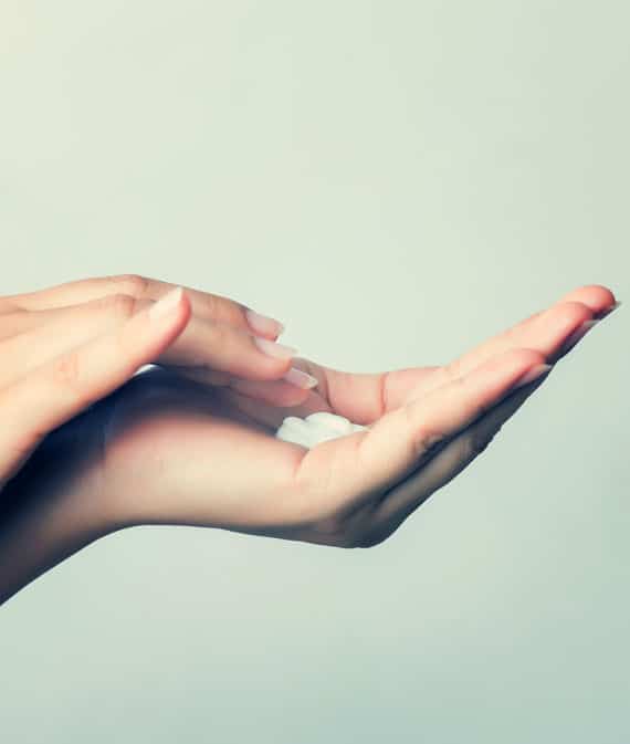 hand full of cleansing cbd hand creme