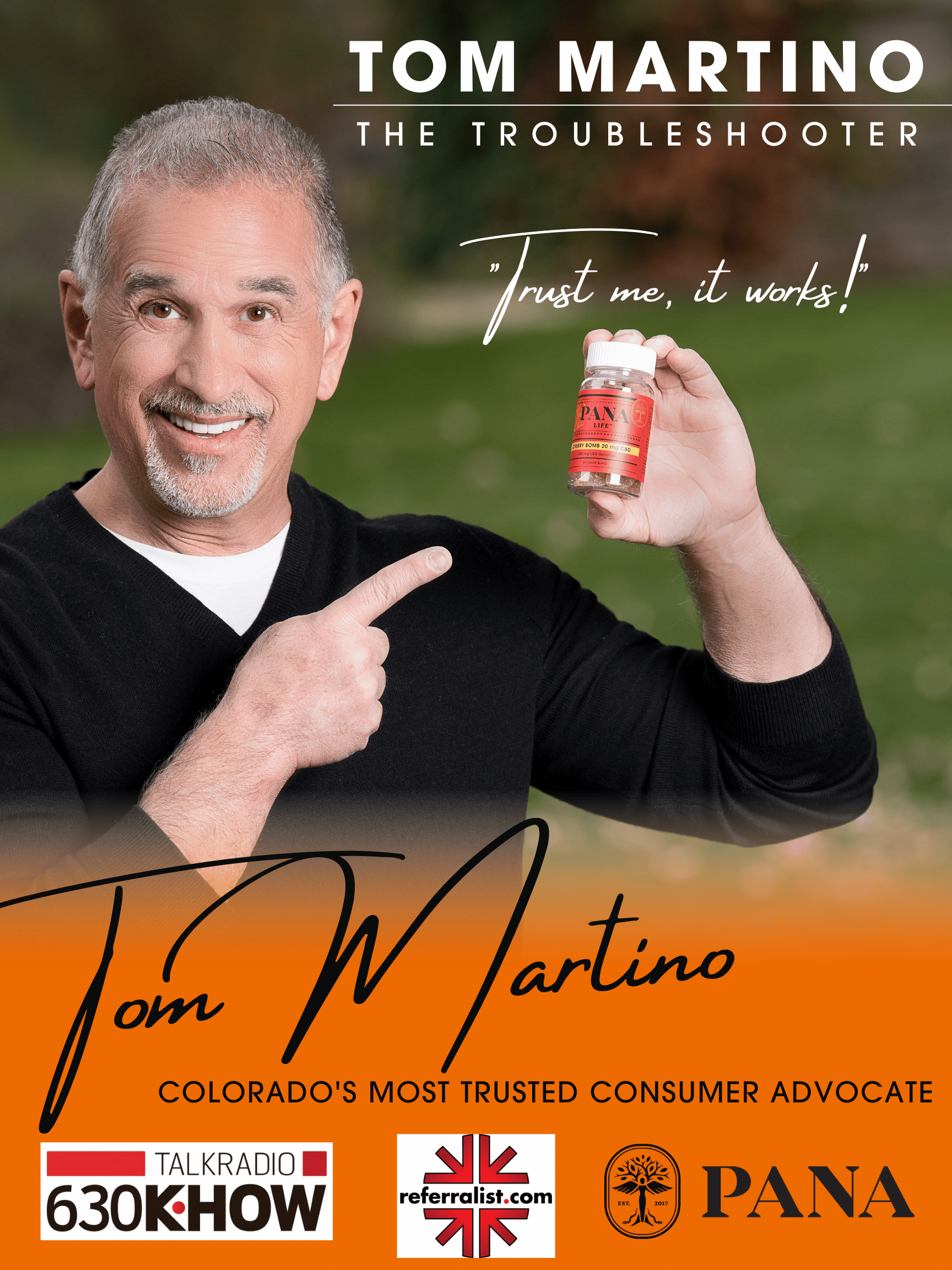 Tom Martino holding Cherry Bomb product saying "it works!"