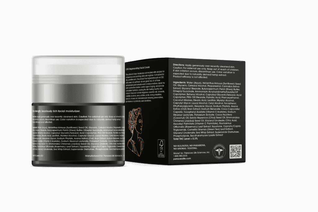 Panacea Life Sciences CBD Face Cream Clean Natural Skincare